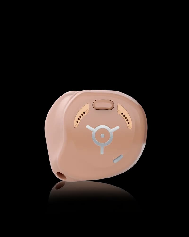 A Unitron Vivante in-ear hearing device
